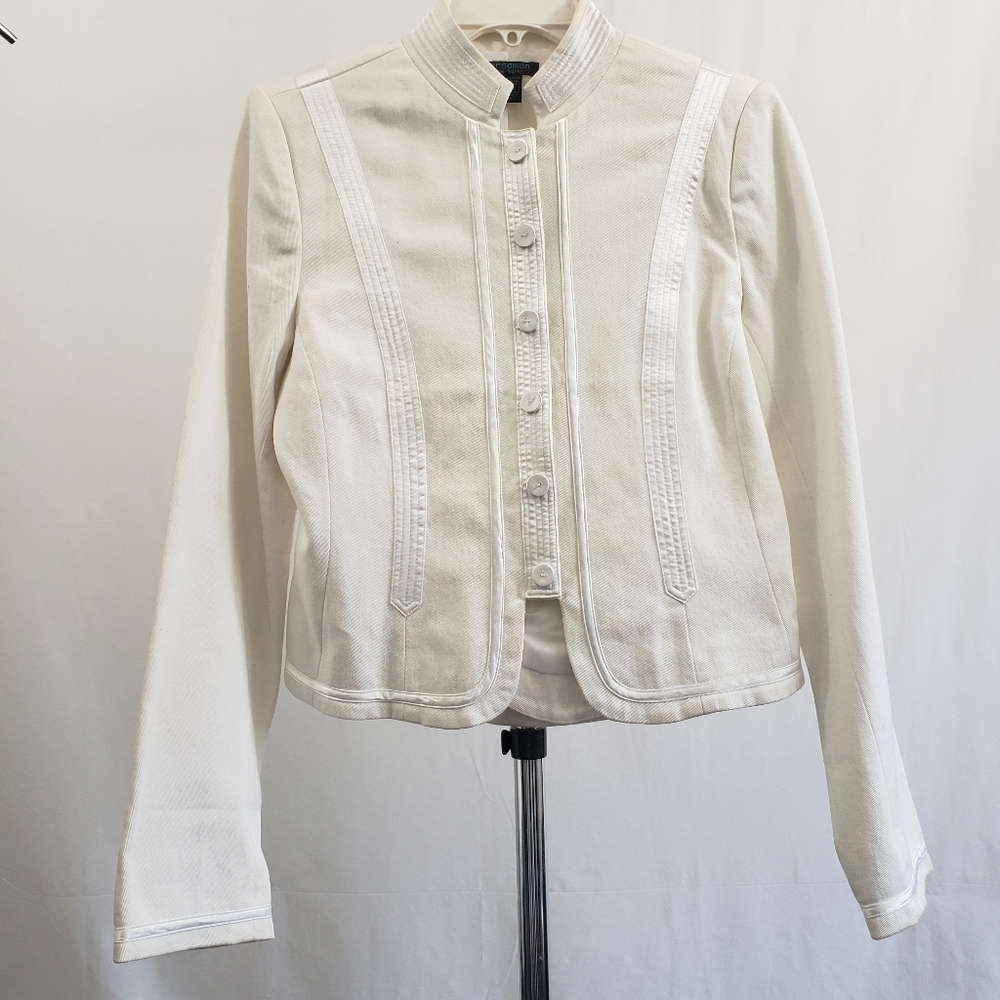 Persaman Pop Button Up Jacket - White